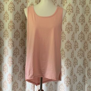 Tribal soft 100% cotton pink long asymmetrical hem tank top M